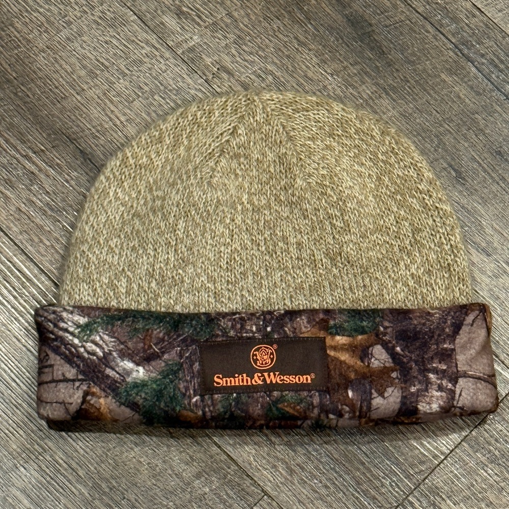 Tan and Brown Camo Beanie